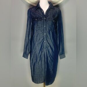 Women's Denim Cotton Linen Regular Fit Dress Size XS 100% Tensel Super Soft